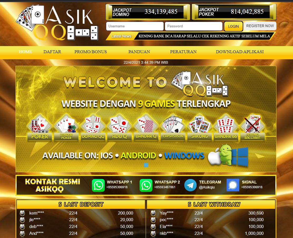 daftar situs judi domino online terpercaya